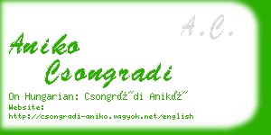 aniko csongradi business card